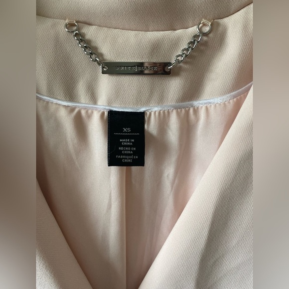 Women’s Light Pink Lined Trench Cost Size XS in Excellent Used Condition - Picture 4 of 5